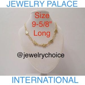 🆕14K Gold Filled Dancing Elephants Charm Anklets.